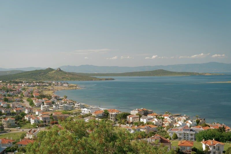 The hills of Urla above the gulf of İzmir